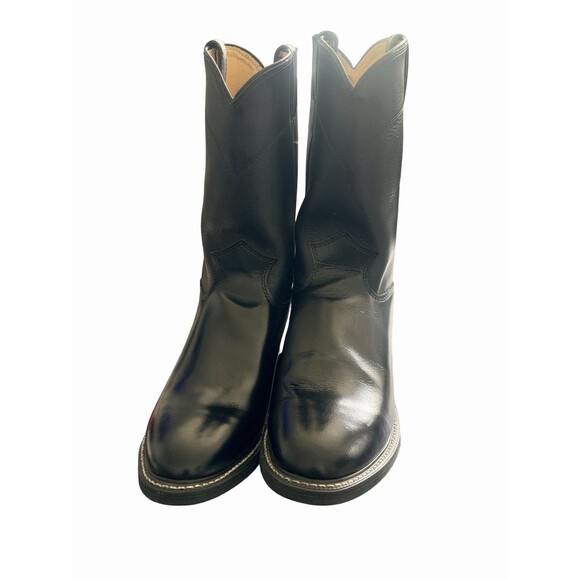 Justin 3170 Classic Western Cowboy Men\'s Boots Black Leather Size 9.5 B main image 9